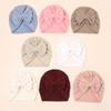 Children's Wheat Pattern Bow Headscarf Hat - Newborn Indian Style Cap