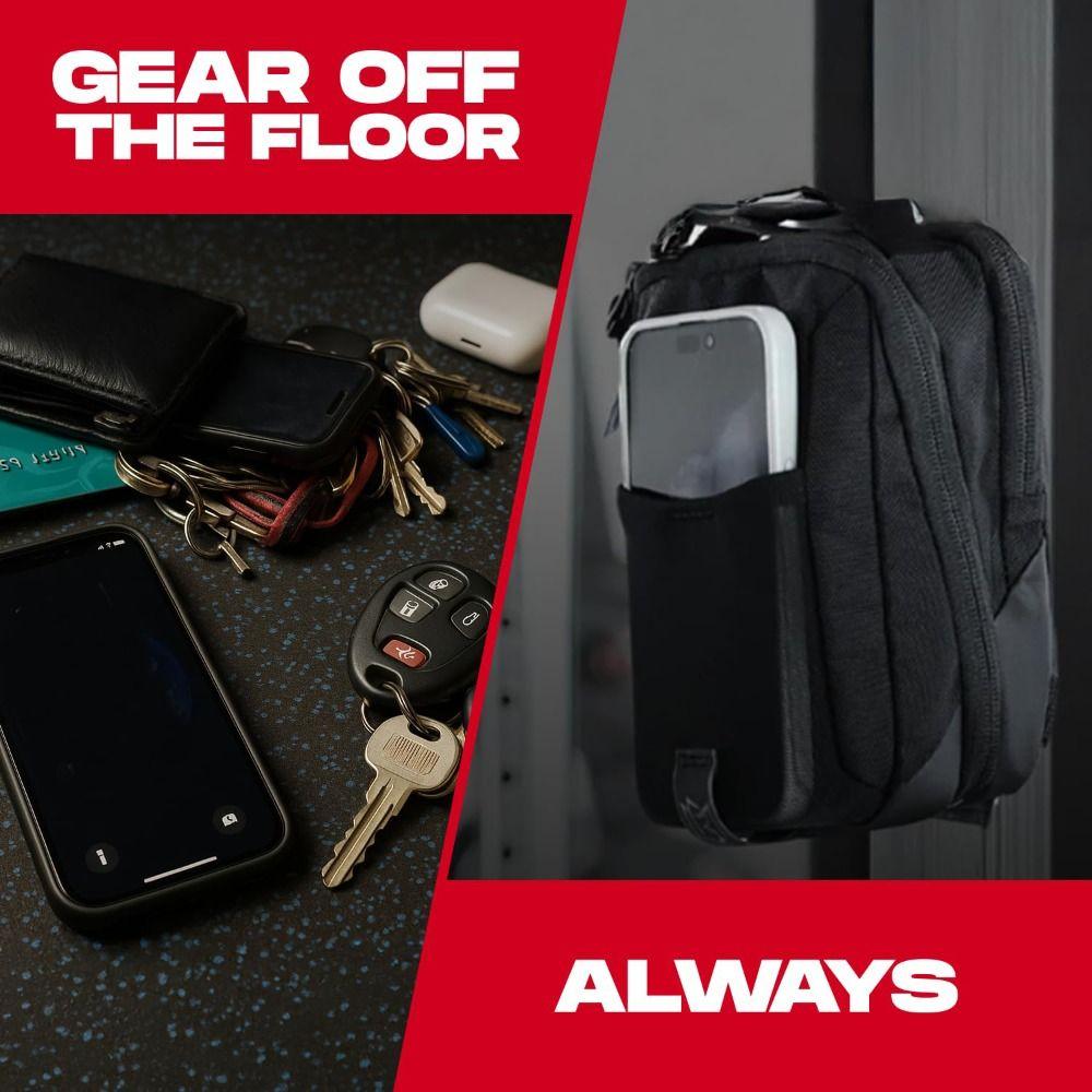 Large Capacity Magnetic Water Bottle Bag Multi-Pocket Universal Magnet Crossbody Bag Portable Water Bottle Holder