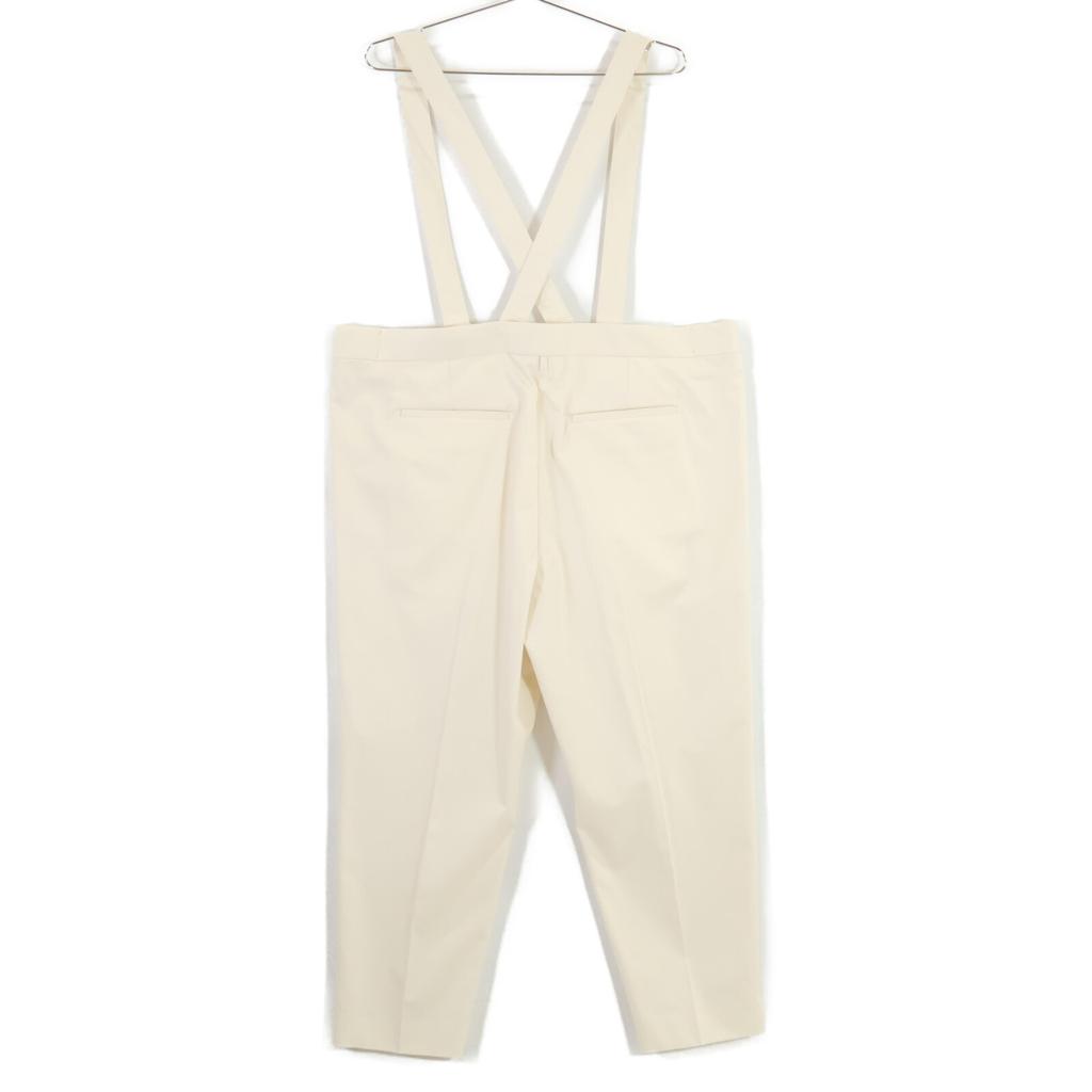 DRAWER 6514-236-1304 23Stainless Steel White Satin Suspender Pants Bottoms 34 whiteUsed