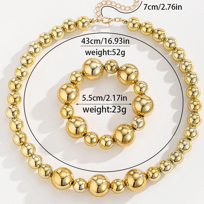 Europese en Amerikaanse overdreven punk contrasterende kleuren kralen nek sleutelbeen ketting vrouwelijkheid niche geometrische bal persoonlijkheid ketting