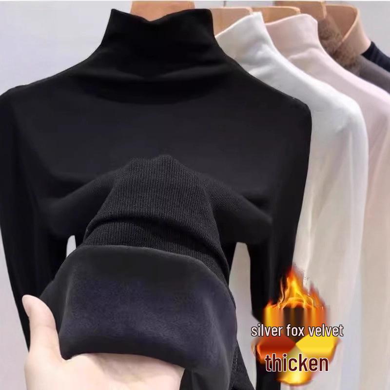 Женская бархатная утепленная водолазка для похудения - с длинным рукавом, утолщенная для осени и зимы 150 cm