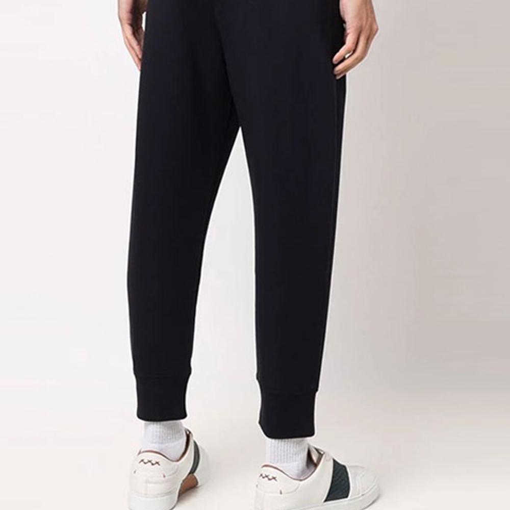 Emporio Armani Solid Color Tapered Cuff Knit Joggers Men bottoms Dark-Blue 8N1P921JHSZ0920
