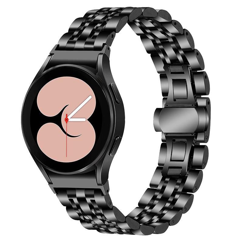 For Samsung Galaxy Watch4 Active 40mm/44mm/Watch4 Classic 42mm/46mm Stainless Steel Replacement Band 7 Beads Watch Bracelet Strap