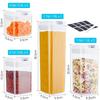 Recipientes de Vácuo de Plástico Herméticos para e Conjunto x 800ml x 1200ml x Herméticos e Café, Massa, Farinha, Açúcar, Pó, Lanches, Chá, Mais. 7 peças (1500ml