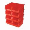 Boîtes empilables - noname - jeu de 8 - plastique - rouge - mixte