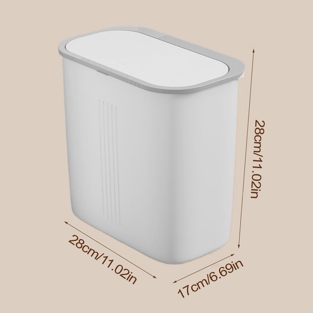 

Узкое мусорное ведро Кантина Стол Нажимная мусорка Мусорное ведро с крышкой без прикосновения, защищающее от запахов, для под раковину Спальня Коммерческое белый