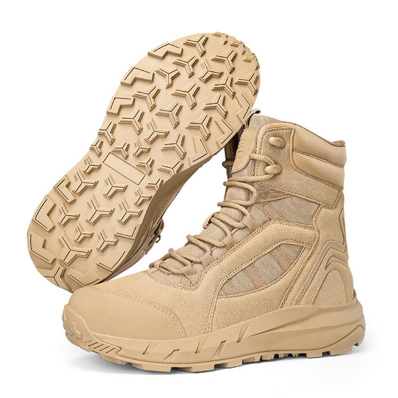 New large-size breathable tactical boots, special outdoor hiking wear-resistant training combat boots, high-top military boots