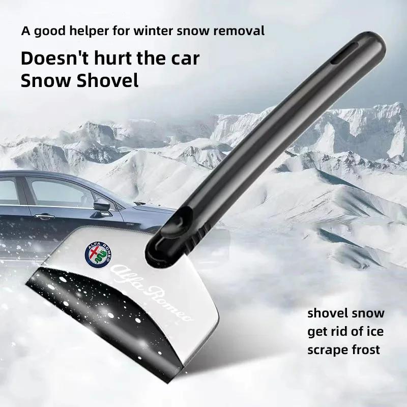 Car Stickers For Alfa Romeo Car Snow Shovel Defrosting Ice Scraper Tool Snow Removal For Alfa Romeo Giulia Stelvio Giulietta 156