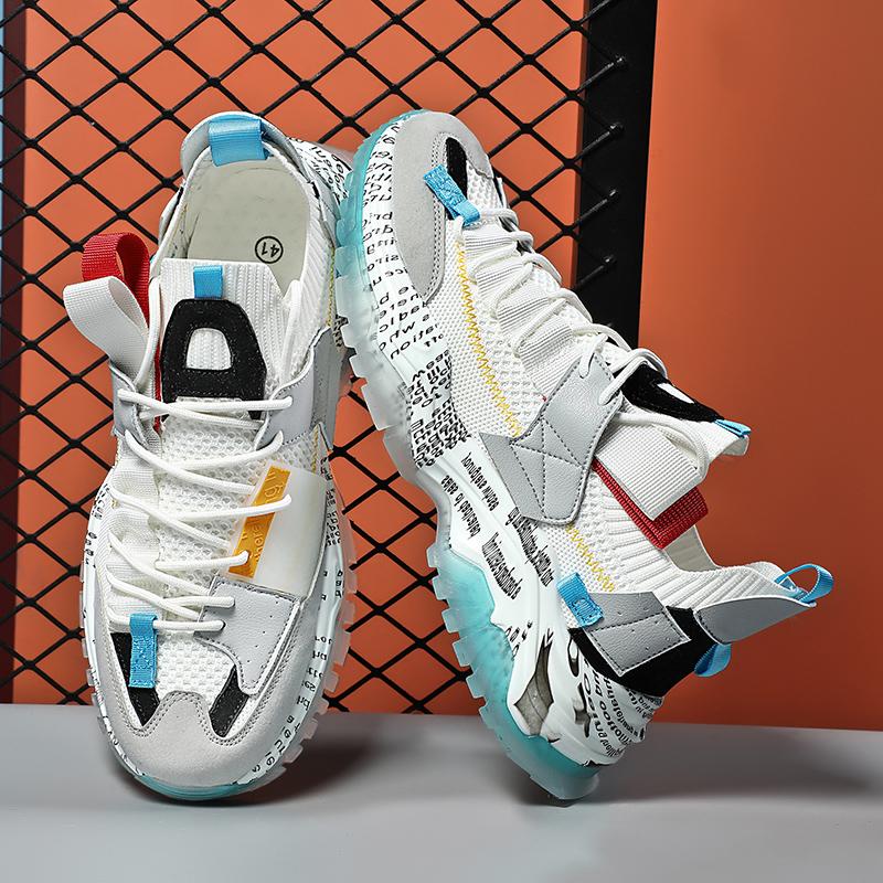 Thick-soled Lightweight Mesh Breathable Male Shoe  Autumn New Mens Casual Shoes Fashionable Comfortable Outdoor Man Sneakers