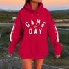 Hettegensere for kvinner Oversized gensere Langermet Uformell genser Hettegenser Topper