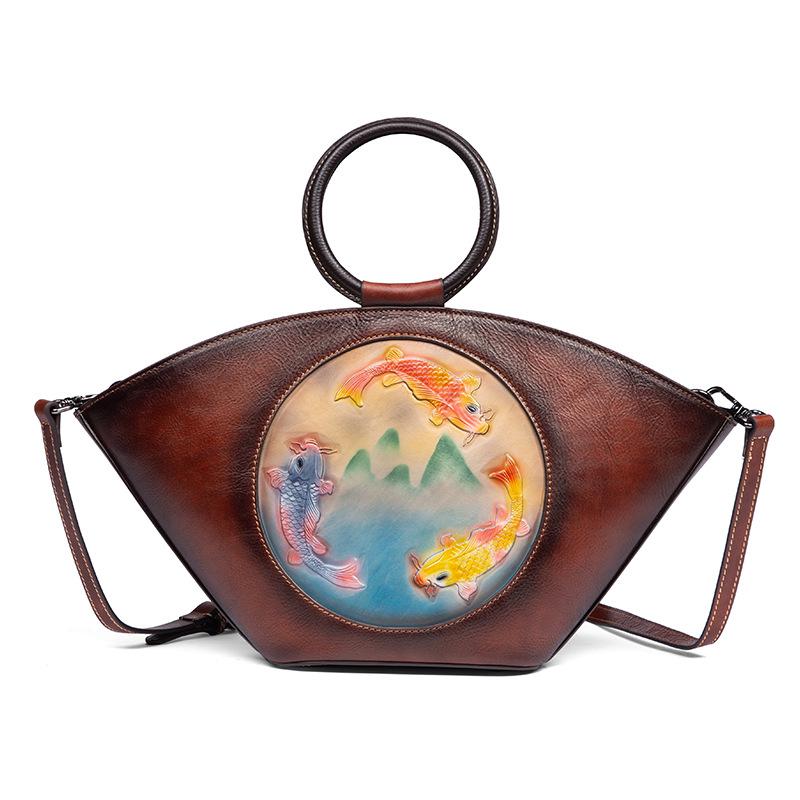 

Johnature Роскошные сумки из натуральной кожи, женские сумки, дизайнерские винтажные женские сумки первого слоя из воловьей кожи, сумки на плечо кофейный