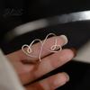 Ear Jewelry 1 Pair Women Earring Hollow Heart Shape Exaggerated