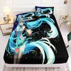 Hatsune Miku Printed  Fitted Sheet Comforte  Bed Cover Full Set  3D Children'S Bedding Anime Room Decor Home