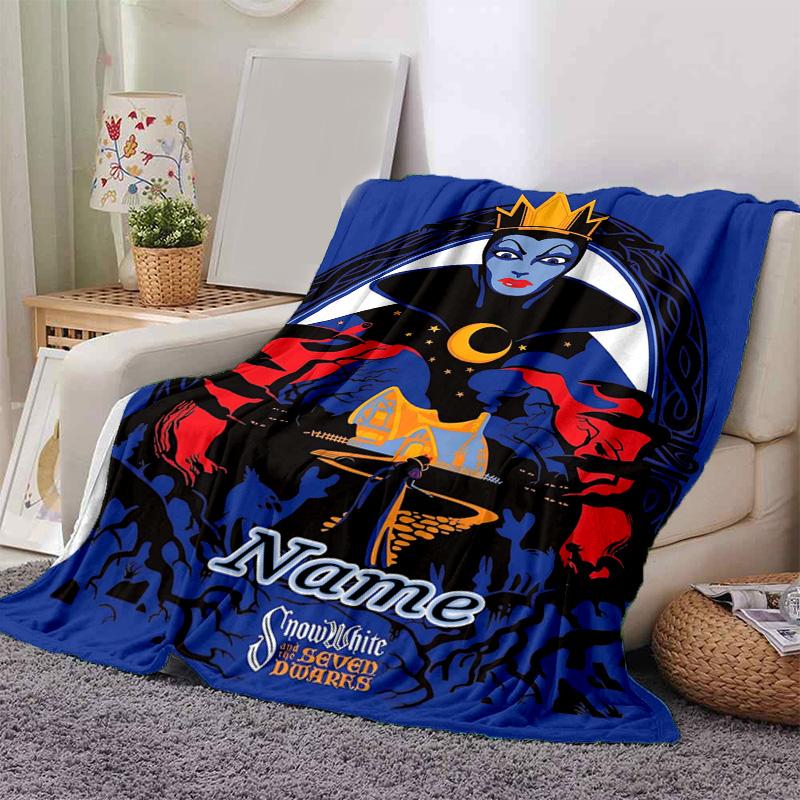 Custom 1pc Evil Queen's Crown Blanket, Soft And Comfortable Blanket, Casual Warm, Camping Travel Blanket, Birthday Gift Q910180