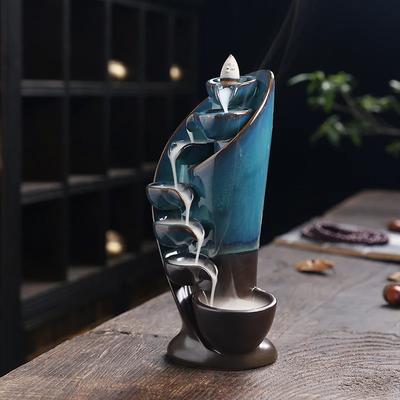 Torch Sandalwood Backflow Incense Burner Ceramic 2025 Christmas Decorations for Home Waterfall Censer Burner Buddhist Supplies
