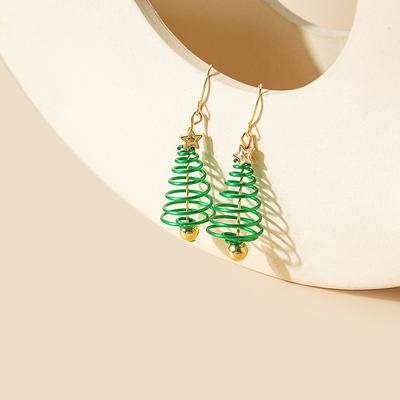 Minimalist Design Tree and Spring Earrings, Autumn and Winter Creative Ear Pendants with Hollow Out, Unique and High-end Earrings