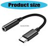 Type C to 3.5mm Headphone Jacks Adapter Earphone Audios Adapter Cable 11cm USB C Audios Dongle Cable Cord Universal
