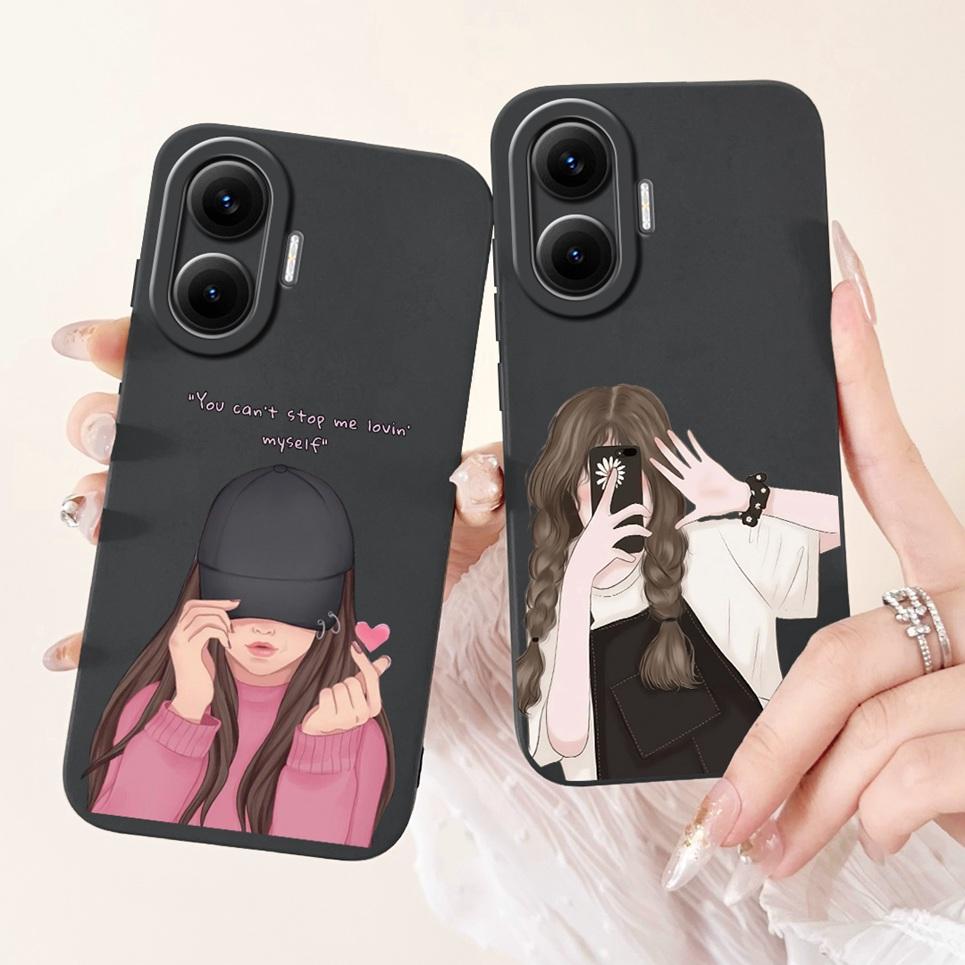 For Xiaomi Poco F7 Pro Ultra PocoF7 Poco F6 Cover Redmi Xiaomi Turbo 4 Pro Funda Flower Girly Rabbit Soft Phone Case Silicone