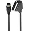 Hohe Leistung SCART 8Pin RGBs Ton Video Leitung Klare Signalübertragung PVC Isolierung