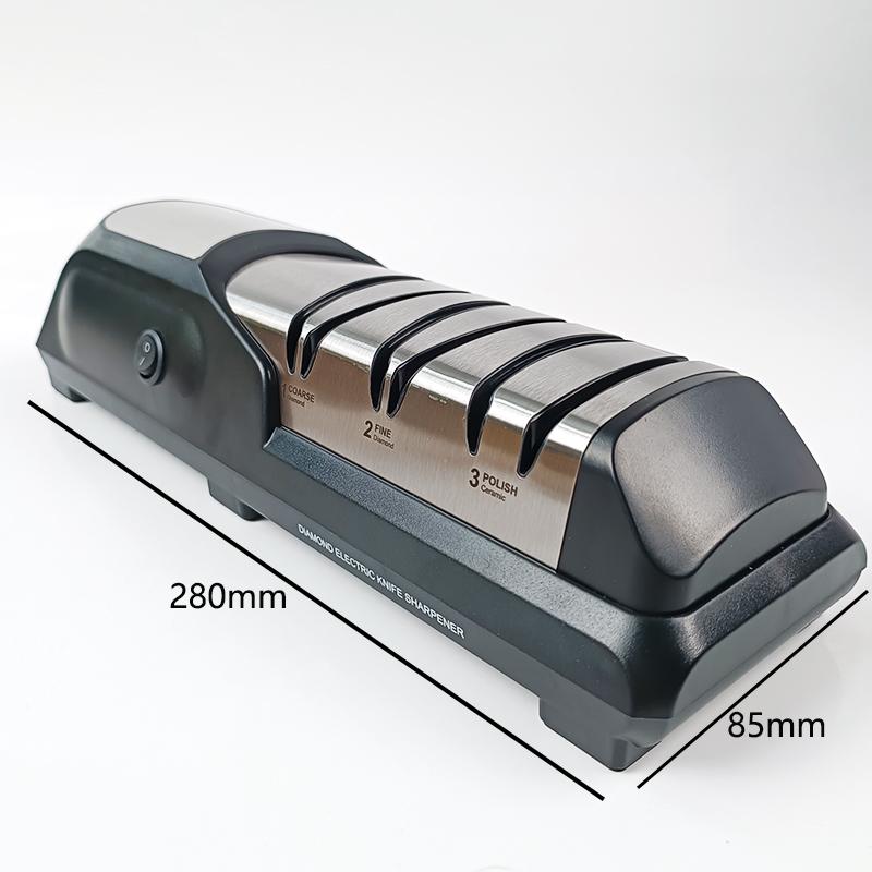 Hiamea Professional Electric Knife Sharpeners for Kitchen Knives with Diamond Abrasives and Precision Angle Guides