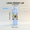1PC Pastel Double Butterfly Floral Graphic,750ml Color Plastic Sports Water Bottle,Leakproof Flip Straw Lid,Suitable for Sports Office Home Use
