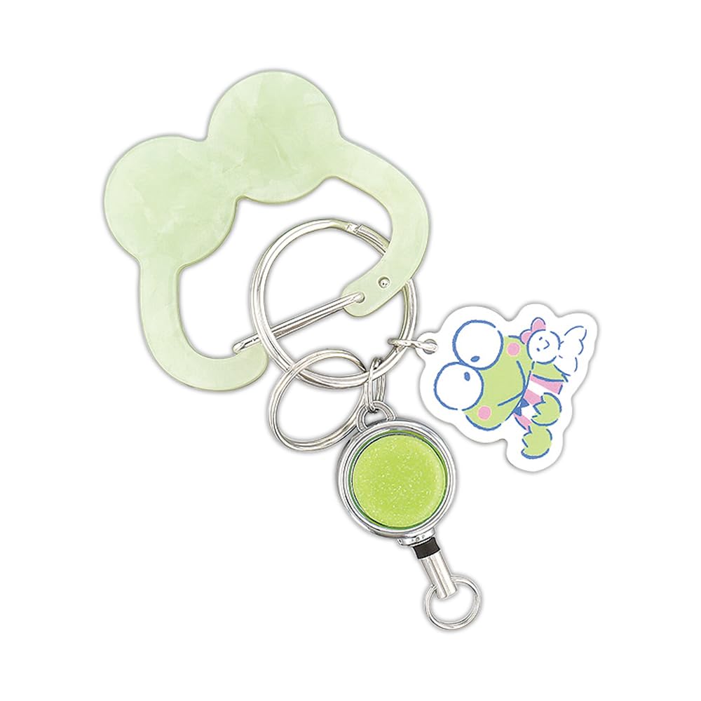 Карабин с катушкой Sanrio Characters Кэрокерокероппи [FLOWERING]   LSR-G006-C зелёный