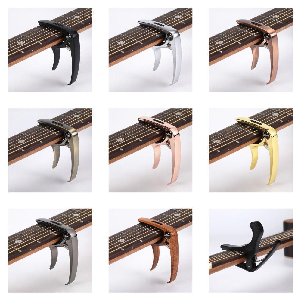 Gitarrenklang-Einstellungs-Schnellwechselklemme Schlüssel-Auslösekappe Kapodaster Gitarren-Kapodaster Gitarren-Stimmgerät Gitarrenklemme