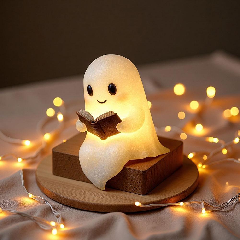 Spookys LED Ghosts Reading A Book Cute Ghosts Desktop Sculpture Statues For Living Room Decor