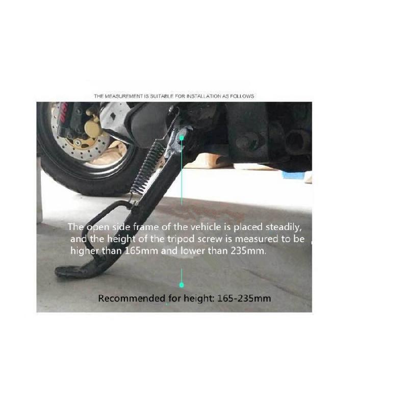 1Pcs Black Cnc Motorcycle Adjustable Side Tripod Holder Foot Kick Stand Support