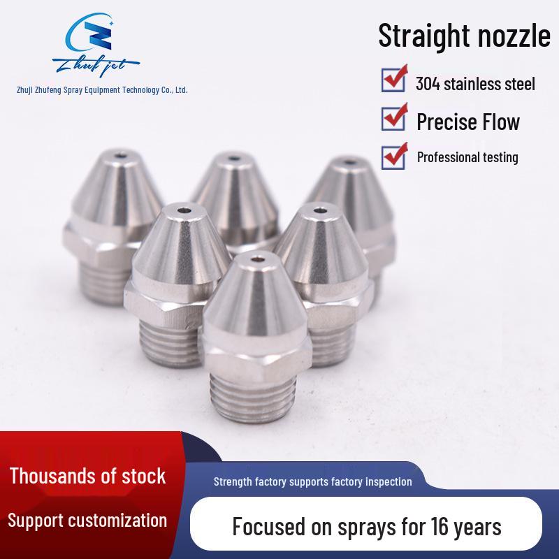 304 Stainless Steel Straight Jet Nozzle for High-Pressure Industrial Cleaning and Dust Removal