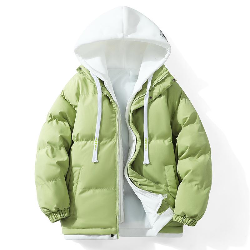 

Искусственные двухкомпонентные хлопковые пальто для мужчин и женщин, осенне-зимние модные брендовые утепленные пуховые пальто из хлопка, свободные куртки с капюшоном для пар 4XL