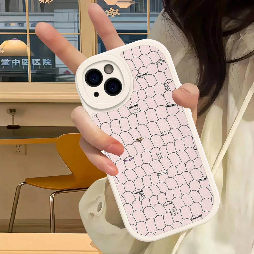 Ketnipz Cartoon Leather Phone Case For IPhone 16 15 14 13 12 11 Pro Max Plus Cover