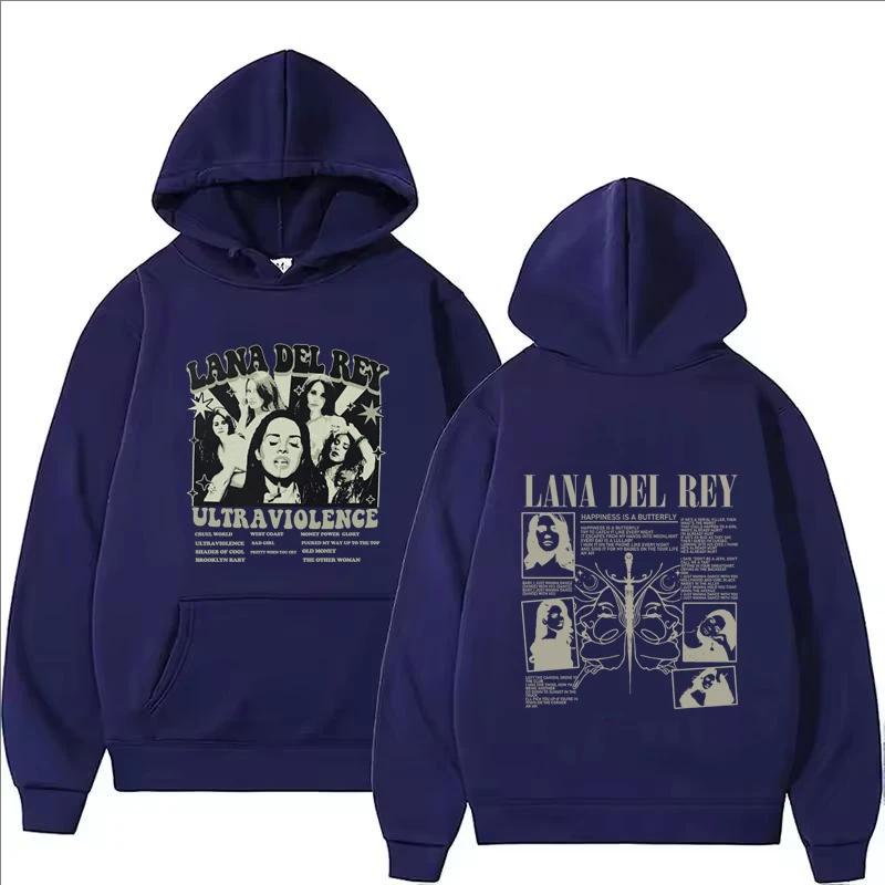 Lana Del Rey Fashion Printed Hip Hop Hoodie Men Autumn Winter Women Casual Vintage Long Sleeve Fleece Pullover Sweatshirts
