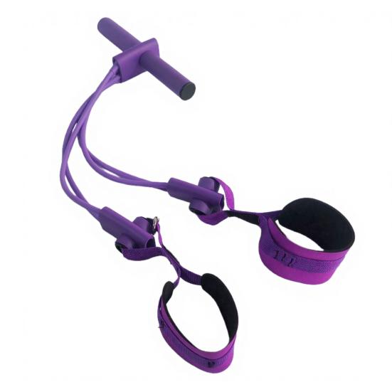 4/8-Tube Pedal Ankle Puller Resistance Band with Handle Elastic Yoga Sit-up Pull Rope Men Women Pedal Tensioner Exerciser Workout Equipment
