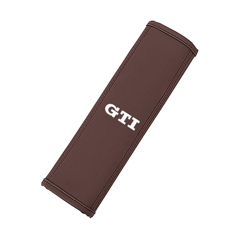 T26Car Seat Belt Cover For Volkswagen Golf Phaeton GTI Teramont Passat Car Interior Leather Safety Belt Shoulder Protector keychain