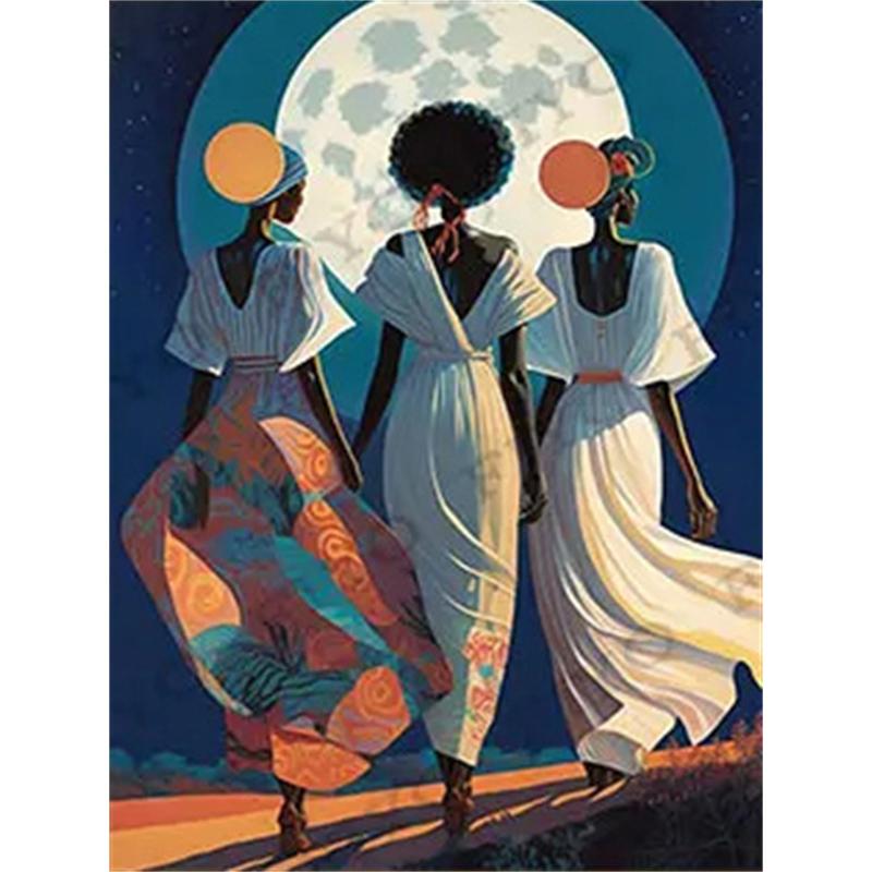 

DIY Алмазная картина Три женщины Набор для вышивки крестом Мозаичное искусство Алмазная картина Полный круг/квадрат Алмазное украшение для дома Square 20x30cm