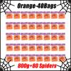 Halloween Spider Web Decorations Stretch Cobwebs with Fake Spiders, Scary Indoor/Outdoor Halloween Party Props