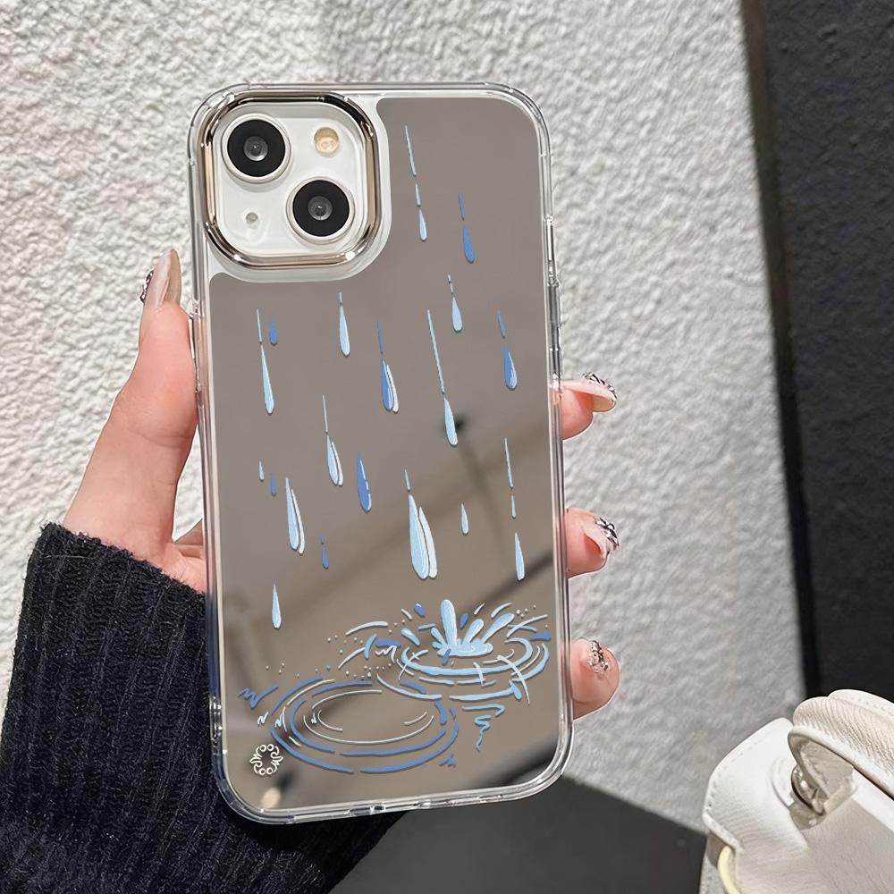 Love Makeup Mirror Phone Case For iPhone 17 Case iPhone 16 Pro Max 11 15 14 13 12 17 Pro Max 16e 17E Plus Air Silicone Cover
