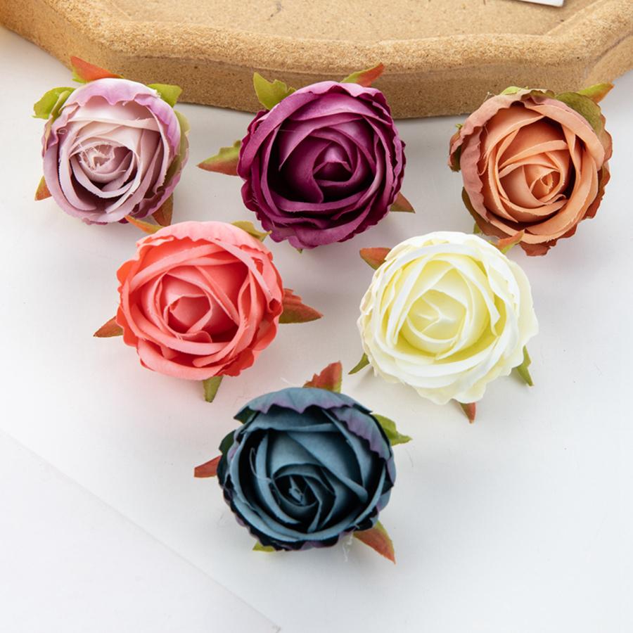 5/10 Stück Seide Künstliche Blume Rose Weihnachtskranz Festival Party Deko Heim Vase Außen Garten Hochzeit DIY Geschenkbox Haarnadel