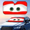Cartoon Car with Cute Eyes Sun Visor Foldable Car Windshield Sun Shade UV Protection Reflective Heat Insulation Reusable Cover