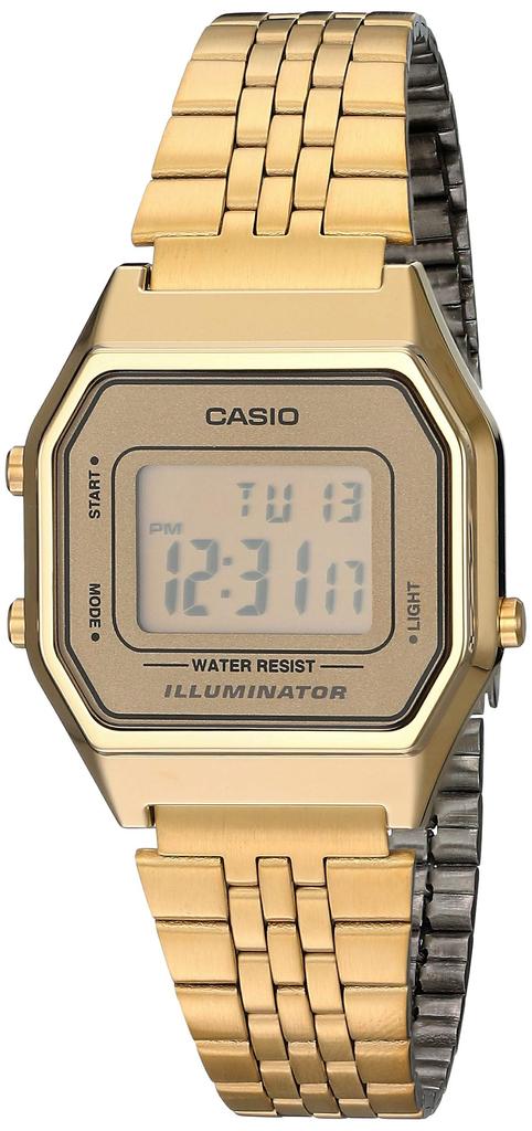 CASIO LA-680WGA-9 LA680WGA-9 Standard Digital All-Gold Ladies Watch