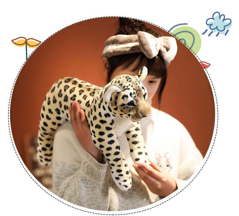 Plush Animal Toys: Tiger, Leopard, Golden Leopard, Lion Dolls for Home Decoration
