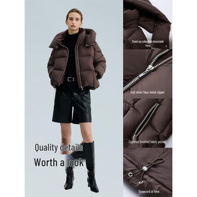 Bingjie Petite Damen Kurze Daunenjacke