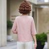 Elegant Chinese Style Embroidered Summer Blouse & Top Set for Moms