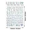 1Set/6pcs Handwritten Alphabet Sticker Sands Silver Sands Shiny Stout Waterproof Gift Greeting Card DIY Alphanumeric Sticker
