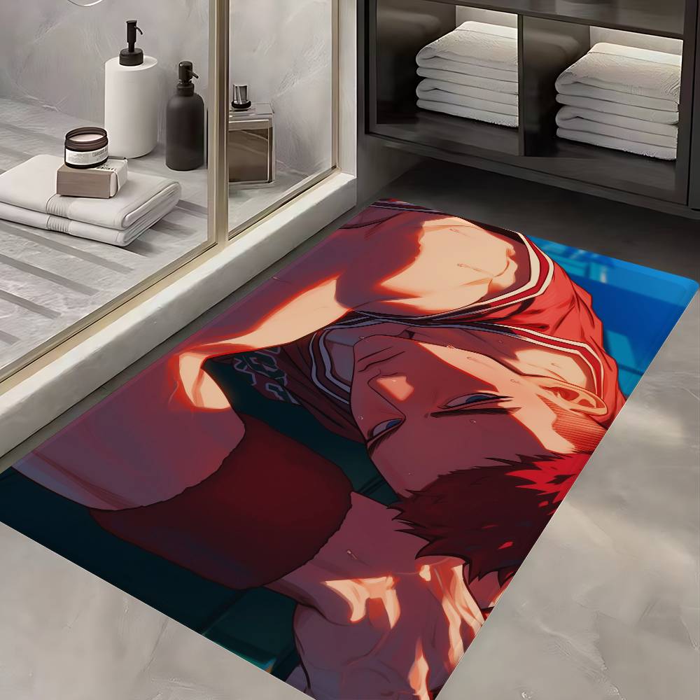 Basketball Anime S-Slam D-Dunk Bathroom Mat Kids Room Bedroom Decoration Balcony Anti-Slip Doormat Living Room Welcome Rug