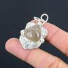 Sterling Silver Pear Golden Rutile Stone Engagement Art Deco New Pendant Jewelry