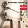 Adjustable No Drill Towel Rac Strongest Suction Cup 360 Rotate Bathroom Storage Space Saving Telescopic Rod Easy Install
