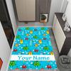Tappeto da pavimento con blocchi numerici Inverno Divertente Nome Personalizzabile Tappeto per Ufficio Design per Stanze dei Giochi Camere da Letto Ingresso Tappeto Antiscivolo per Esterni Ufficio Arredamento per la Casa