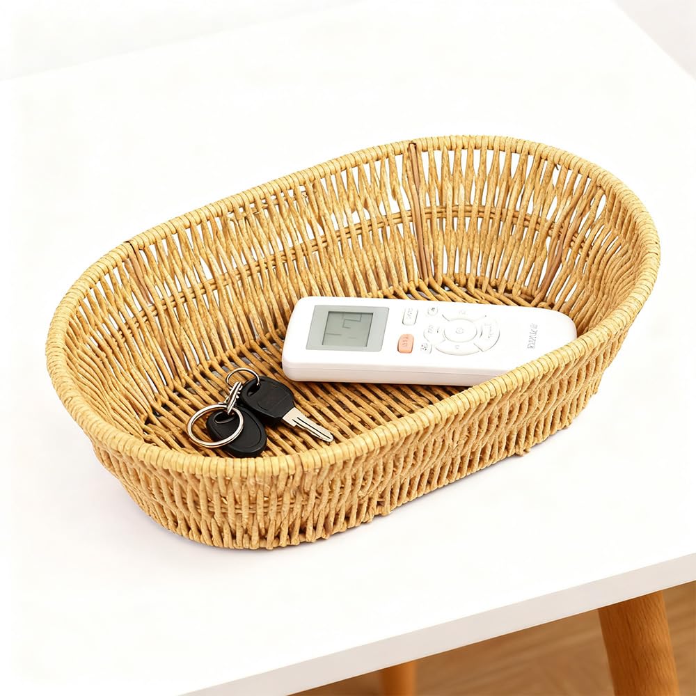 Woven rattan storage general goods handwoven storage kitchen candy candy fruit snack craft item tray/basket, basket, storage, basket, storage, plate,